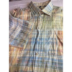 Men's Haupt Germany‎ Multi-Colored Button Down Shirt-Size 41/42: 16.5-Size L